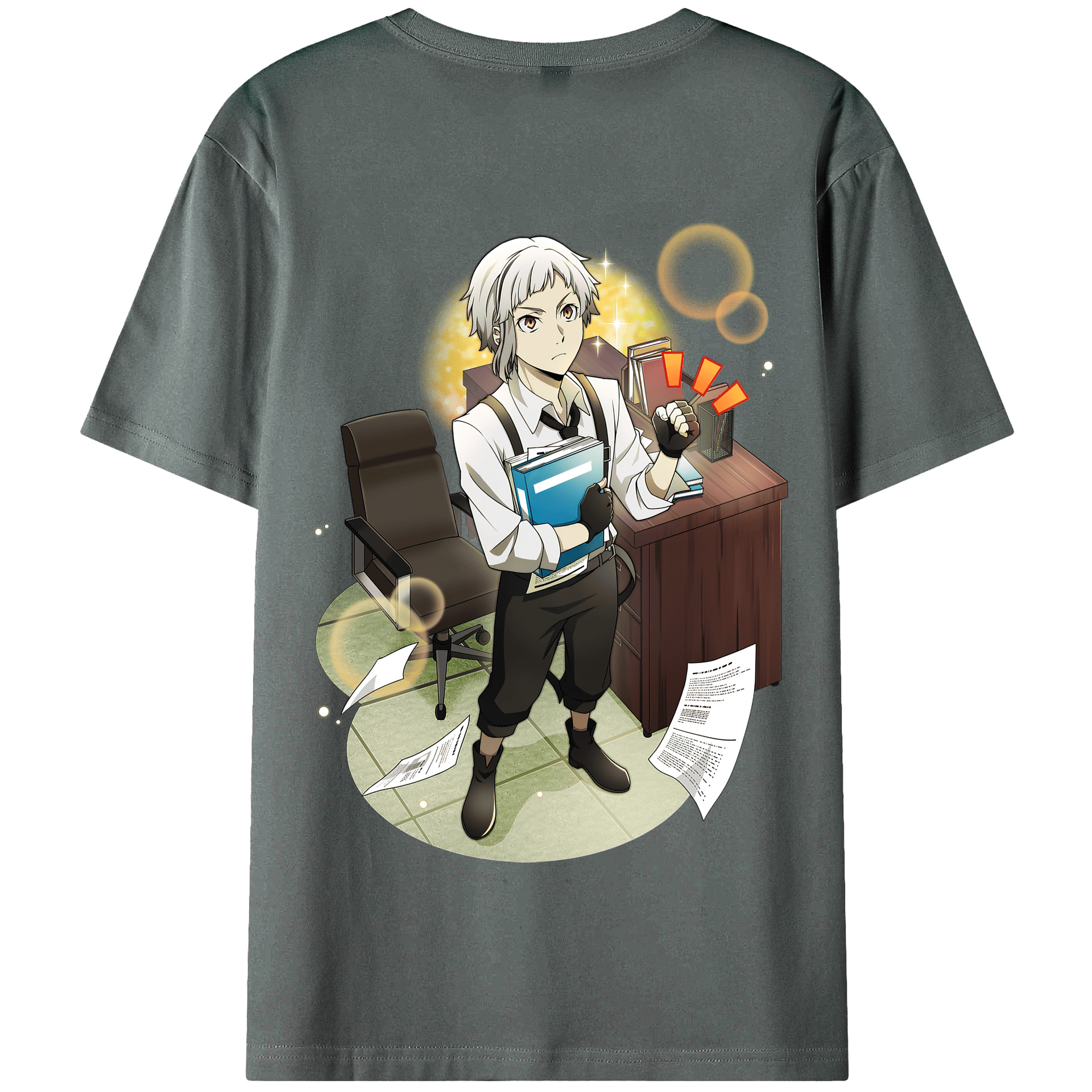 （画像用） 文豪ストレイドッグス Bungo Stray Dogs 綿100％半袖Tシャツ（背面プリント）